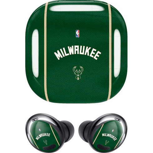 NBA Milwaukee Bucks Jersey Galaxy Buds Pro Skin